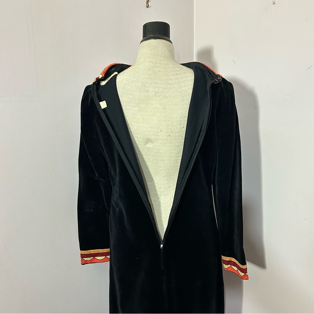 60s 70s Vintage Paganne Gene Berk Velvet Maxi - Picture 10 of 12